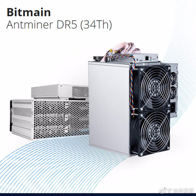 512 بت Sha256 Bitmain Antminer DR5 34T 1800W DCR Coin Mining Machine Dash Miner